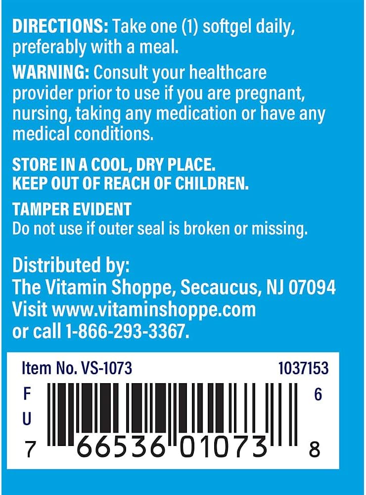 Vitamin Shoppe Beta-Carotene 2,500IU Softgels for Vision & Immune Health - Antioxidant Support (300 Count)