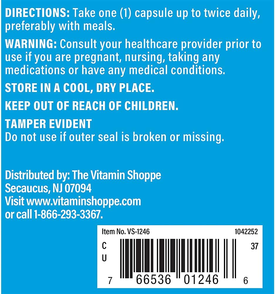 Vitamin Shoppe C-1000 1,000MG Capsules for Immune & Cardiovascular Health - Antioxidant Supplement