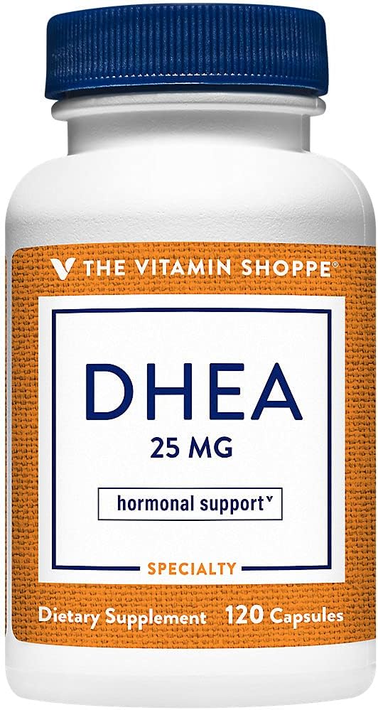 Vitamin Shoppe DHEA 25MG Capsules for Hormonal Balance and Healthy Aging in Men & Women - 120 Count