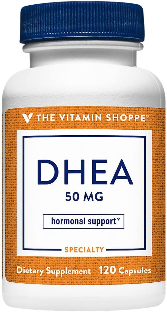 Vitamin Shoppe DHEA 50MG Capsules for Hormonal Balance and Healthy Aging, Men & Women, 120 Count