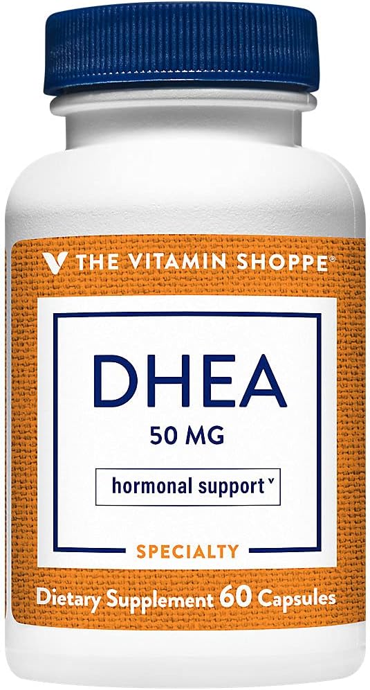 Vitamin Shoppe DHEA 50MG Capsules for Hormonal Balance and Healthy Aging in Men & Women, 60ct