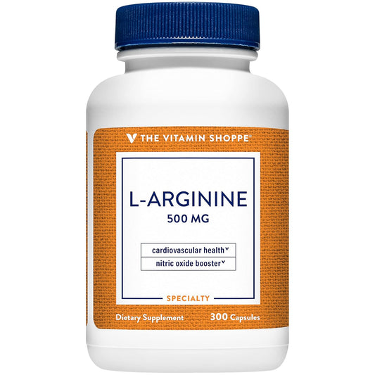 Vitamin Shoppe L-Arginine Capsules 500MG (300 Count)