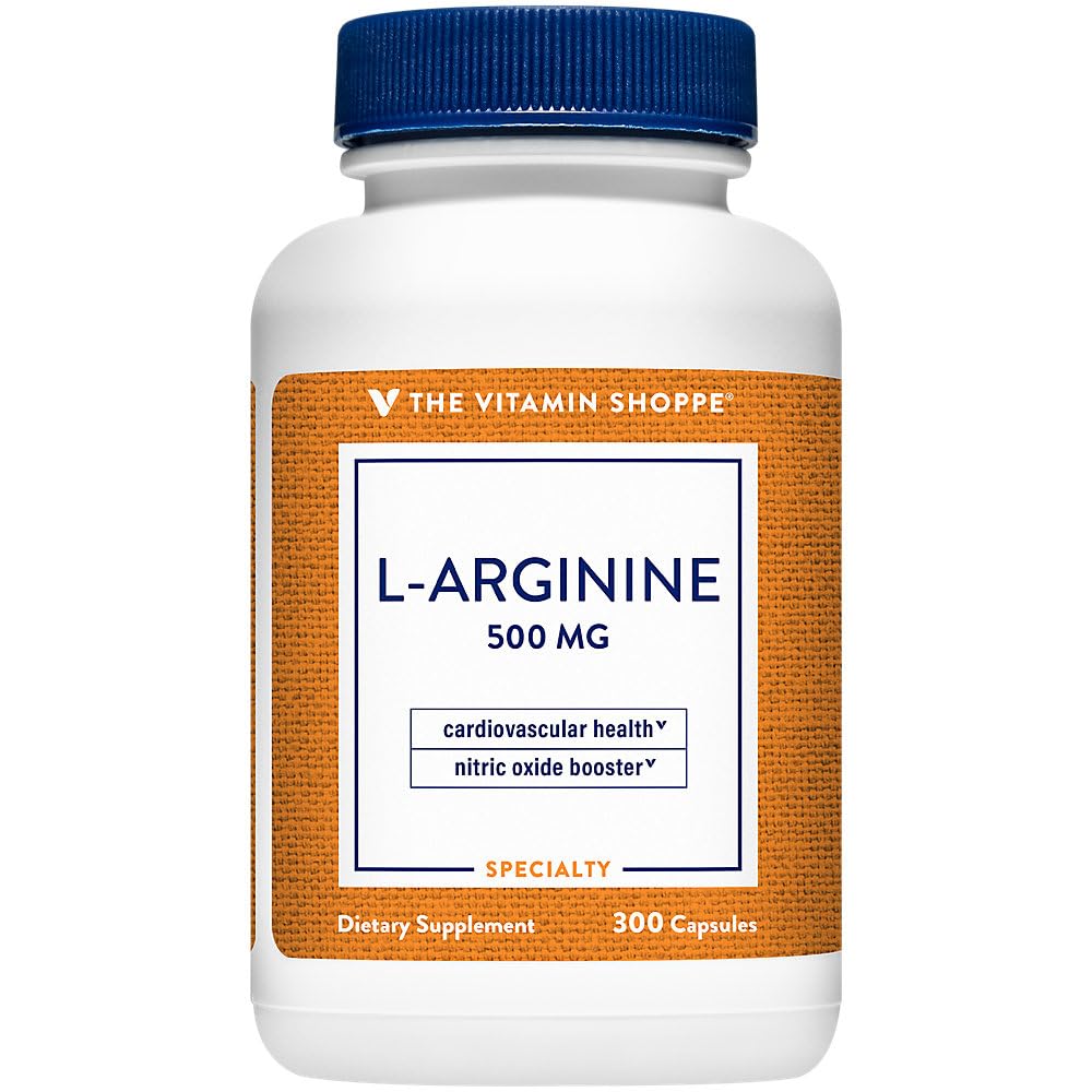 Vitamin Shoppe L-Arginine Capsules 500MG (300 Count)