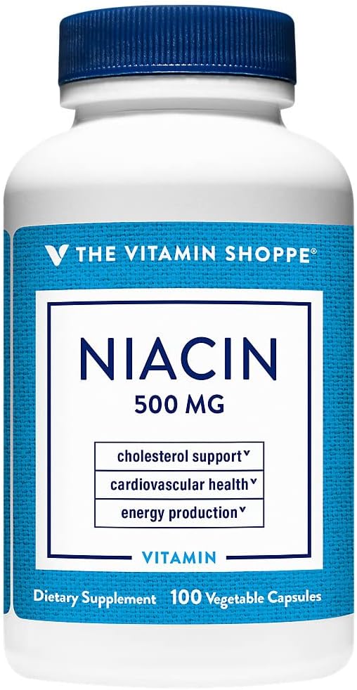 Vitamin Shoppe Niacin 500 MG Cholesterol Support - 100 Veg Caps
