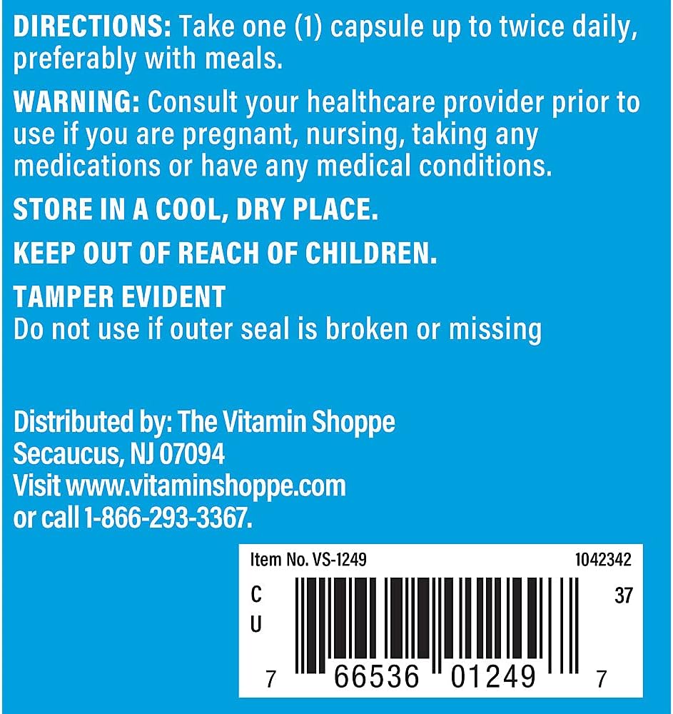 Vitamin Shoppe Vitamin C 500MG Capsules, Immune and Cardiovascular Health Support