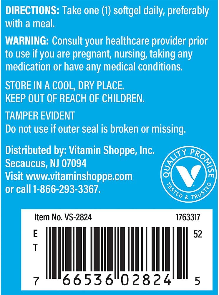 Vitamin Shoppe Vitamin D3 5000IU Softgel - Bone & Immune Health Support - Cellular Growth & Calcium Absorption - Gluten Free - 200 Softgels