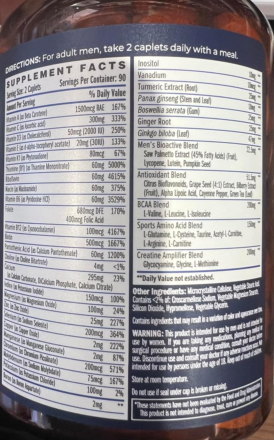 Vitamin World Men's Multi Sport Ultra 360 (180 Count)