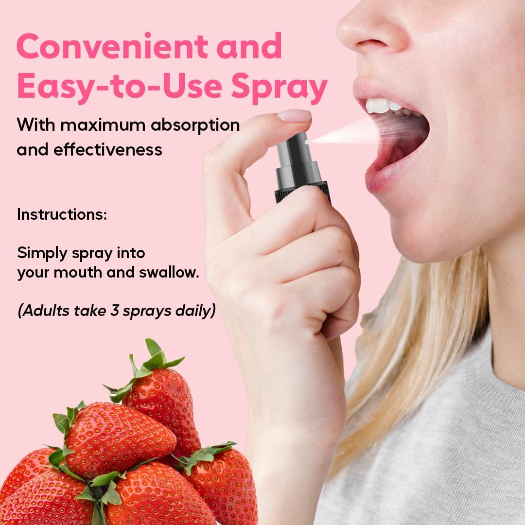 Vitaminally Liposomal Liquid Vitamin D3 and B12 Spray - 2 Month Supply - 1 fl oz - Non-GMO - Sugar Free - Immune and Bone Health Support