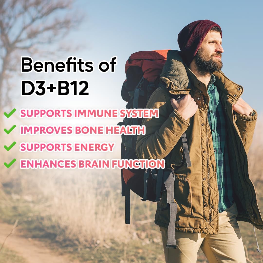 Vitaminally Liposomal Liquid Vitamin D3 and B12 Spray - 2 Month Supply - 1 fl oz - Non-GMO - Sugar Free - Immune and Bone Health Support