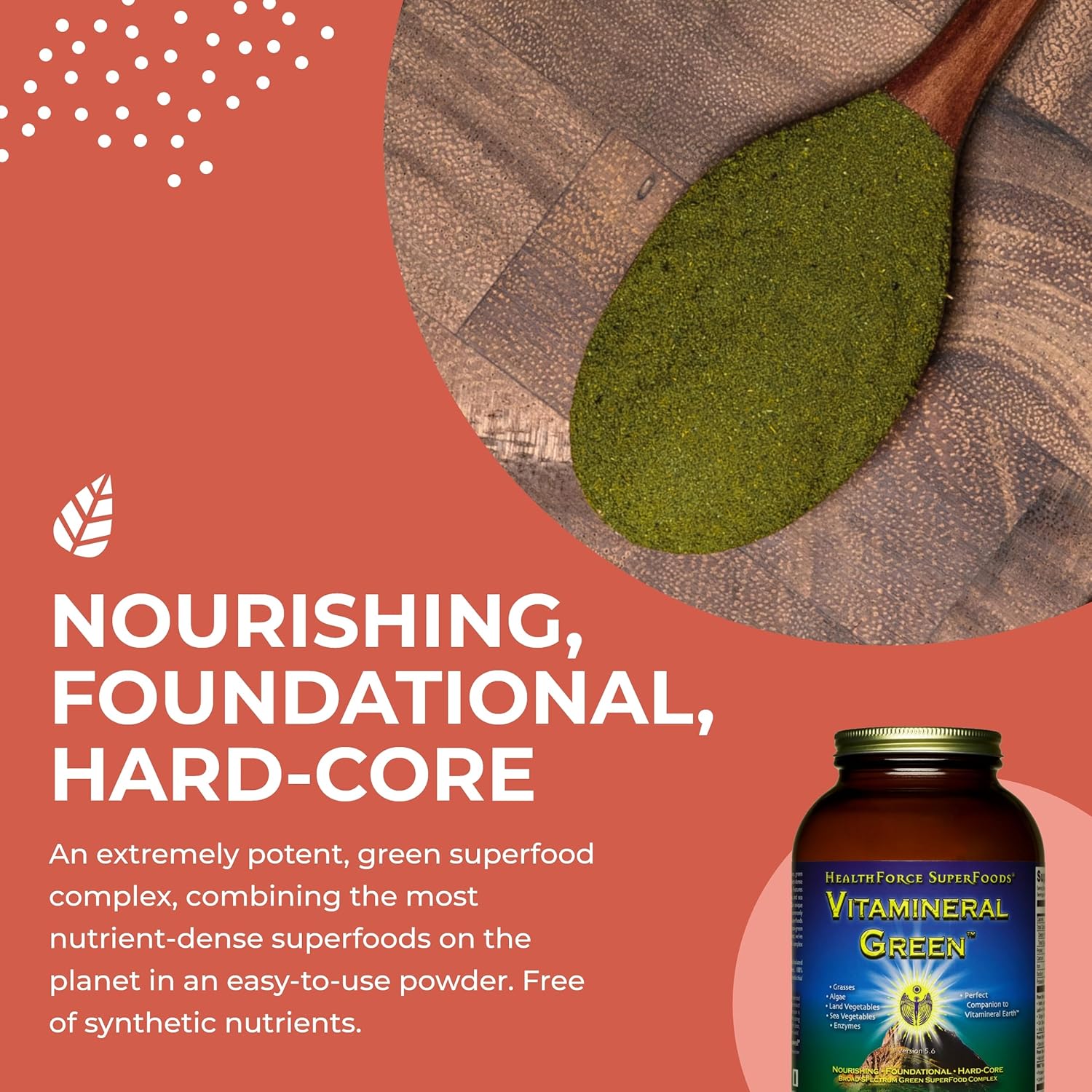 Vitamineral Green by HealthForce SuperFoods: Immune & Thyroid Support Mineral Supplement - Green Powder with Land Ingredients - 500g Vegan & Gluten-Free - BoostGo Australia