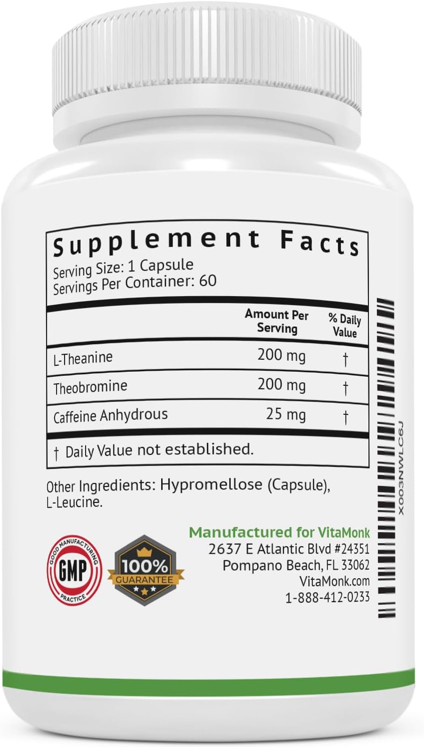 VitaMonk Brain Boost Bundle with Alpha GPC, Uridine, Low Dose Caffeine, and L-Theanine - Cognitive Enhancement Supplement Pack