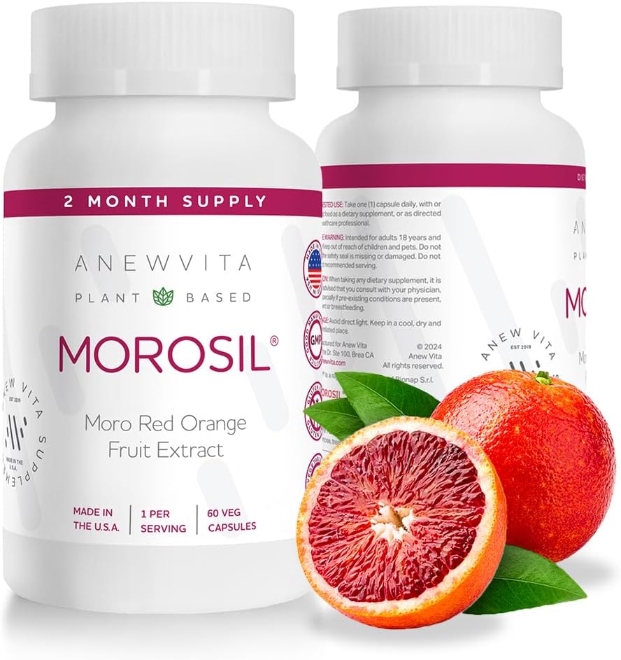 VitaMorosil Antioxidant Supplement for Men & Women - Wellness & Vitality Boost - Moro Red Orange - Non-GMO, Gluten Free - 60 Capsules - USA Made