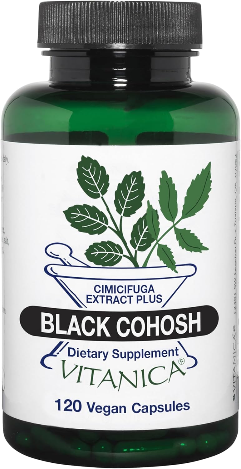 Vitanica Black Cohosh Extract Capsules - Vegan Formula, 120 Count