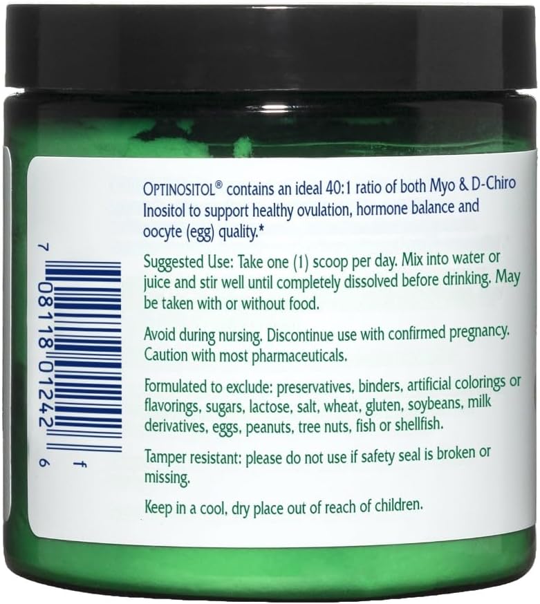 Vitanica Optinositol Women's Health Supplement with Myo-Inositol & D-Chiro Inositol for Ovulation Support - 4.4 Oz