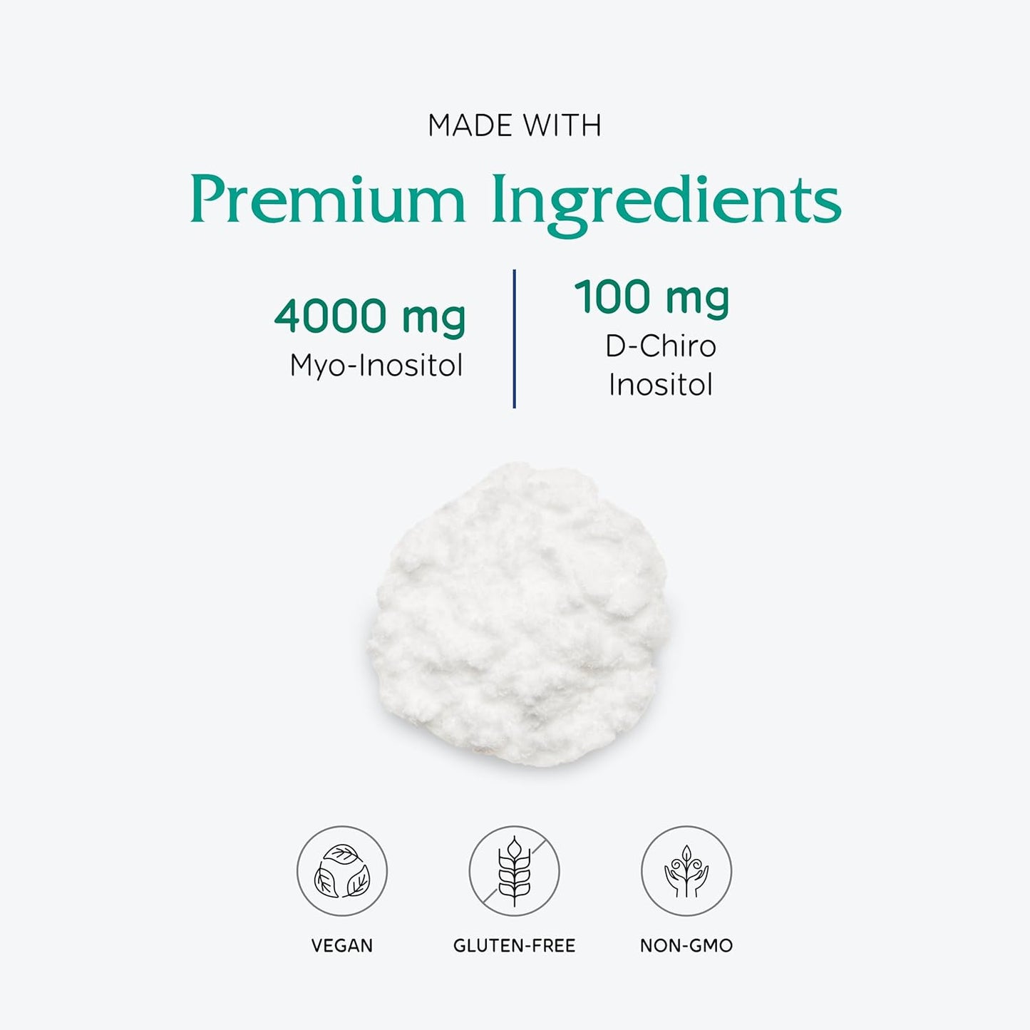 Vitanica Optinositol Women's Health Supplement with Myo-Inositol & D-Chiro Inositol for Ovulation Support - 4.4 Oz