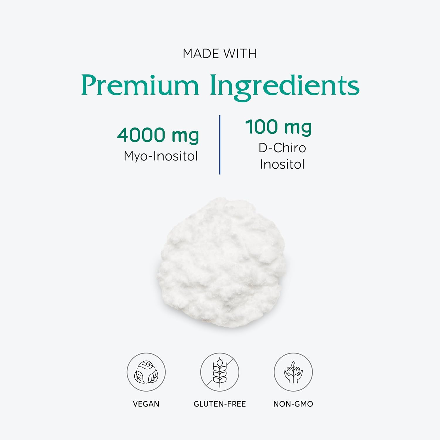Vitanica Optinositol Women's Health Supplement with Myo-Inositol & D-Chiro Inositol for Ovulation Support - 4.4 Oz