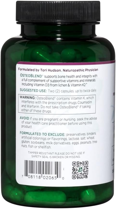 Vitanica OsteoBlend: Vegan Bone Support Supplement - 120 Capsules