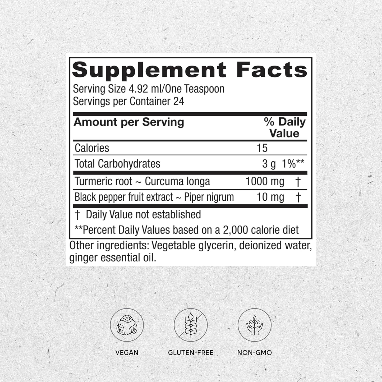 Vitanica Turmeric Tonic 1000mg Liquid Supplement with Black Pepper & Ginger - Antioxidant Vegan Gluten Free - 4oz