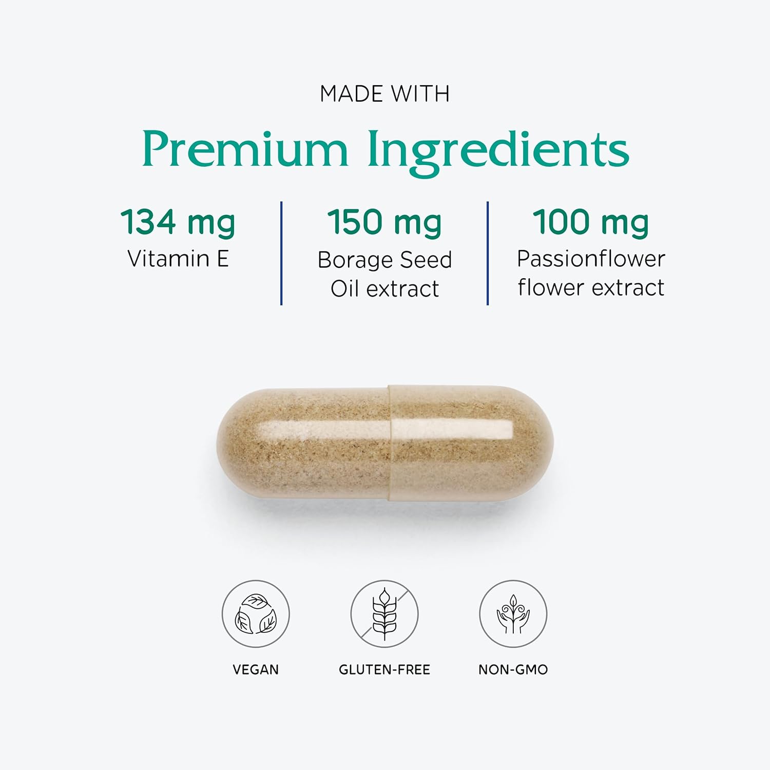 Vitanica Women's Phase I Premenstrual Support Capsules - Vegan Formula, 60 Count - BoostGo Australia