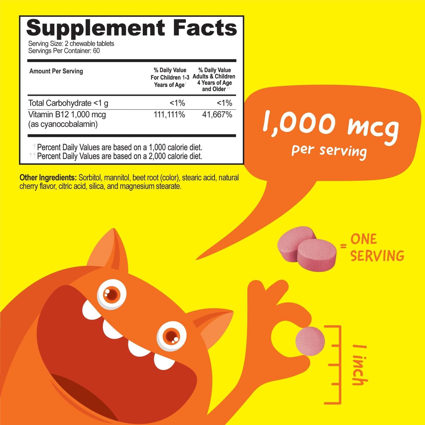 VitaWorks Kids Biotin 5000mcg & Vitamin B12 Chewables Combo Pack