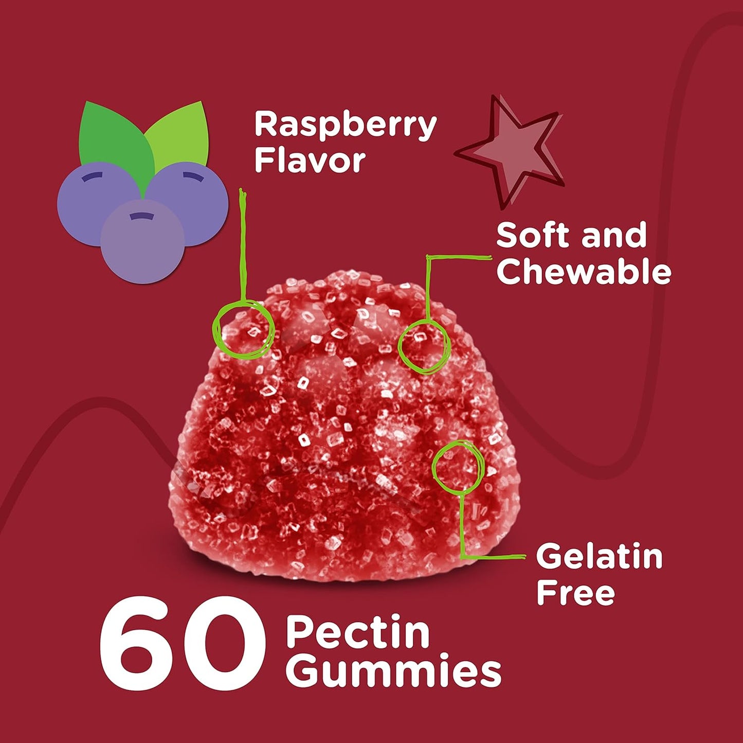 Viteey Kids Vitamin B12 Gummies - 1000mcg Metabolism & Energy Support - Vegan, Gelatin, Gluten, GMO Free - Raspberry Flavored Chewable B12