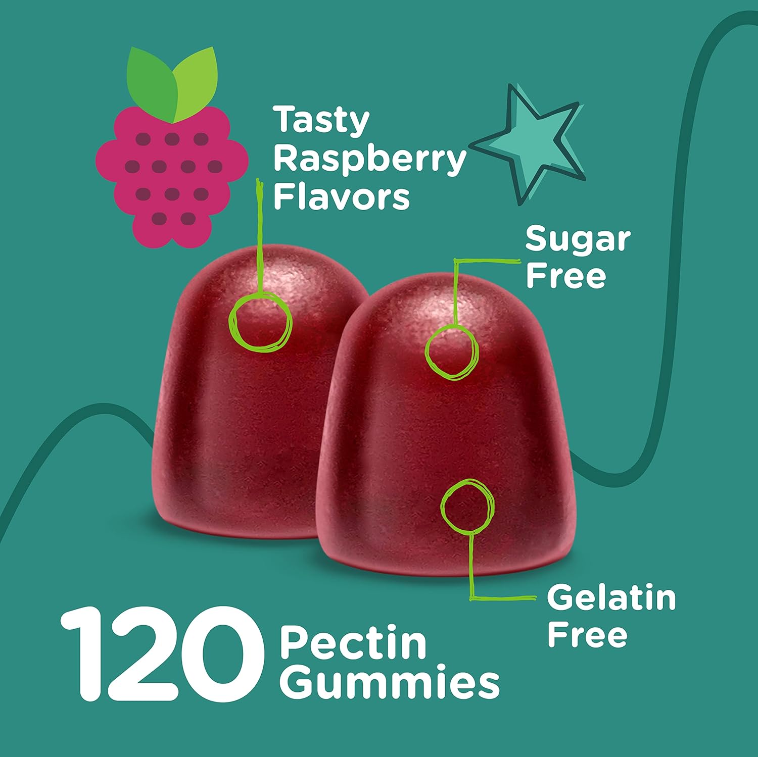 Viteey Probiotic Gummies for Kids - 2 Billion CFUs - Natural Constipation Relief, Immune & Digestive Health Support - Vegan & GMO Free - Raspberry Flavored Gummy