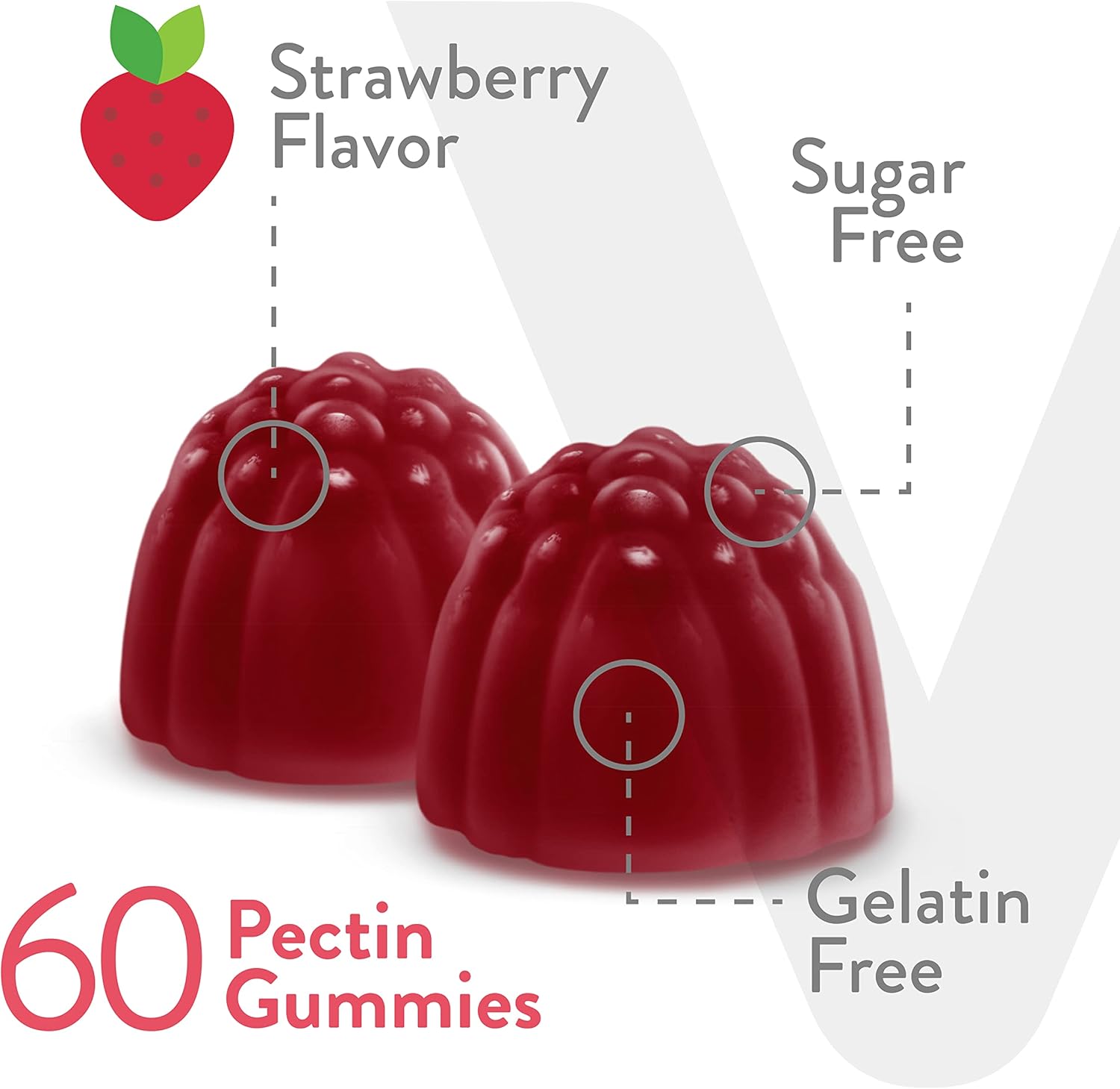 Viteey Vitamin B12 Gummies 1000mcg for Energy & Metabolism Support - Vegan, Sugar-Free, Strawberry Flavored Chewable Gummy