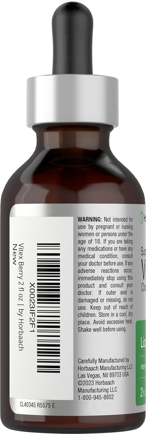 Vitex Berry Chasteberry Extract - Super Concentrated 2 fl oz Supplement, Alcohol-Free, Vegetarian, Non-GMO, Gluten-Free
