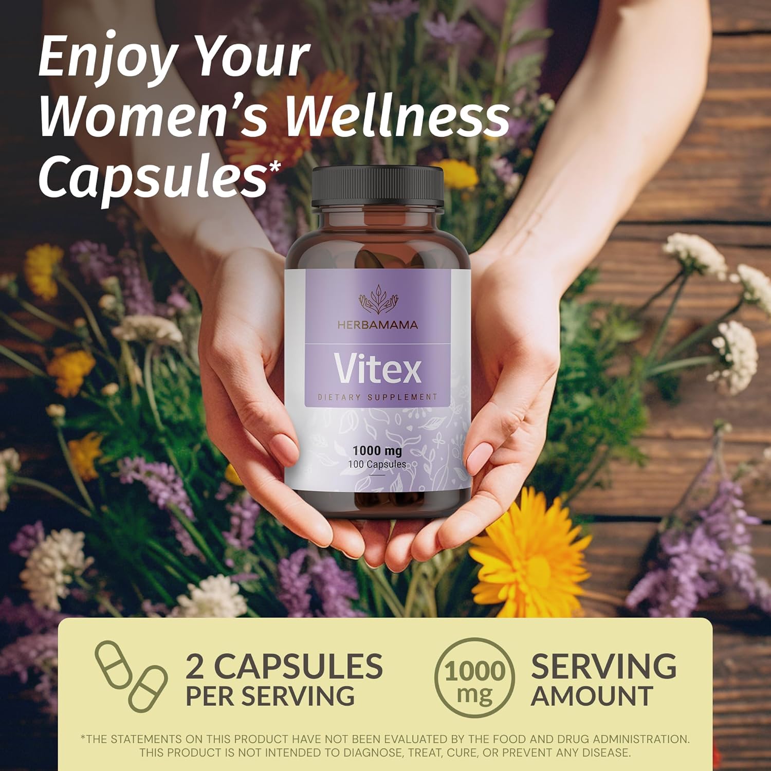 Vitex Chasteberry Capsules & Ashwagandha Liquid Drops Bundle - 1000mg & 2 fl oz - Vegan, Non-GMO, Sugar & Alcohol-Free - 2 Pack