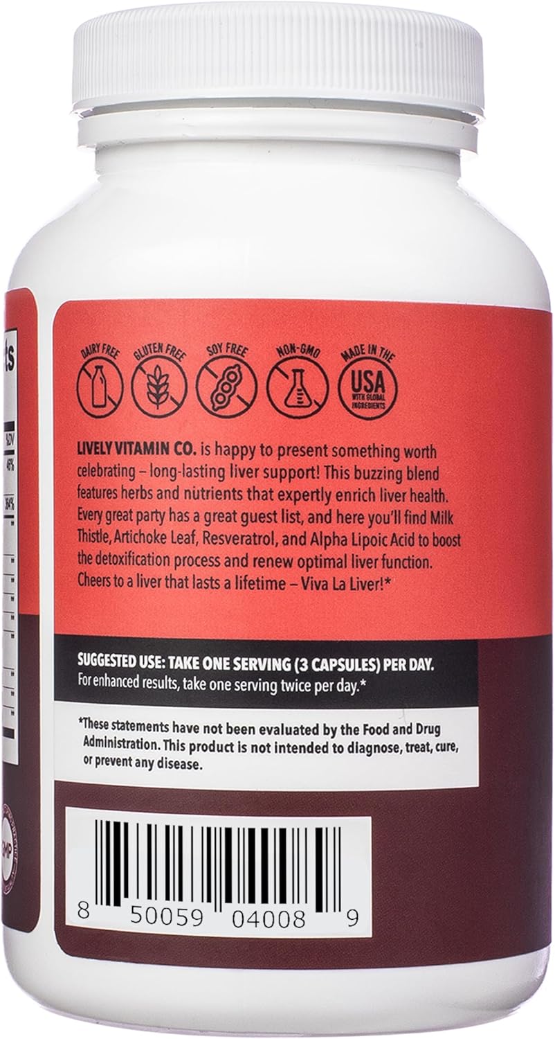 Viva La Liver Capsules - Cleanse, Detox, Boost Immunity, Enhance Cognitive Function - 90 Count