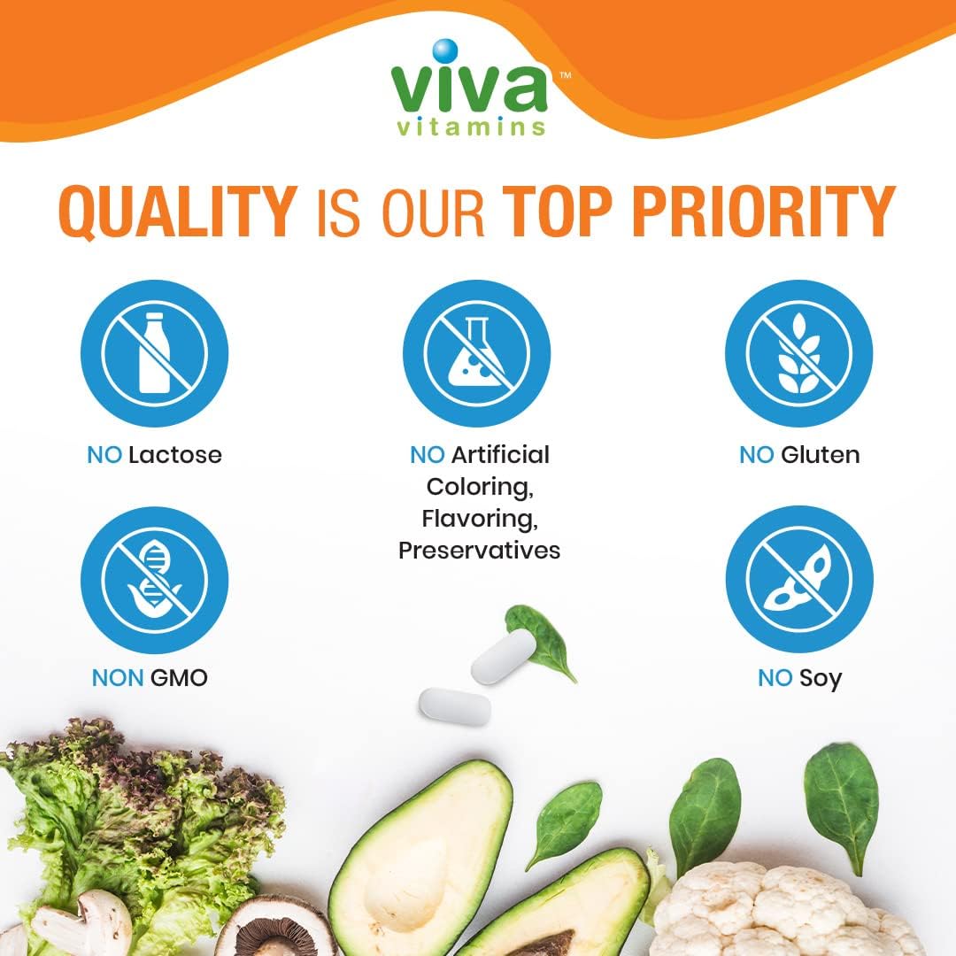 Viva Vitamins CalMagD - Calcium 600 Magnesium 300 Plus Vitamin D3 Supplement - Vegan Bone, Teeth, and Joint Support - 250 Tablets