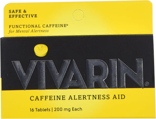 Vivarin Fast-Acting Caffeine Alertness Aid 200mg Tablets - 3 Packs, 48 Tablets Total