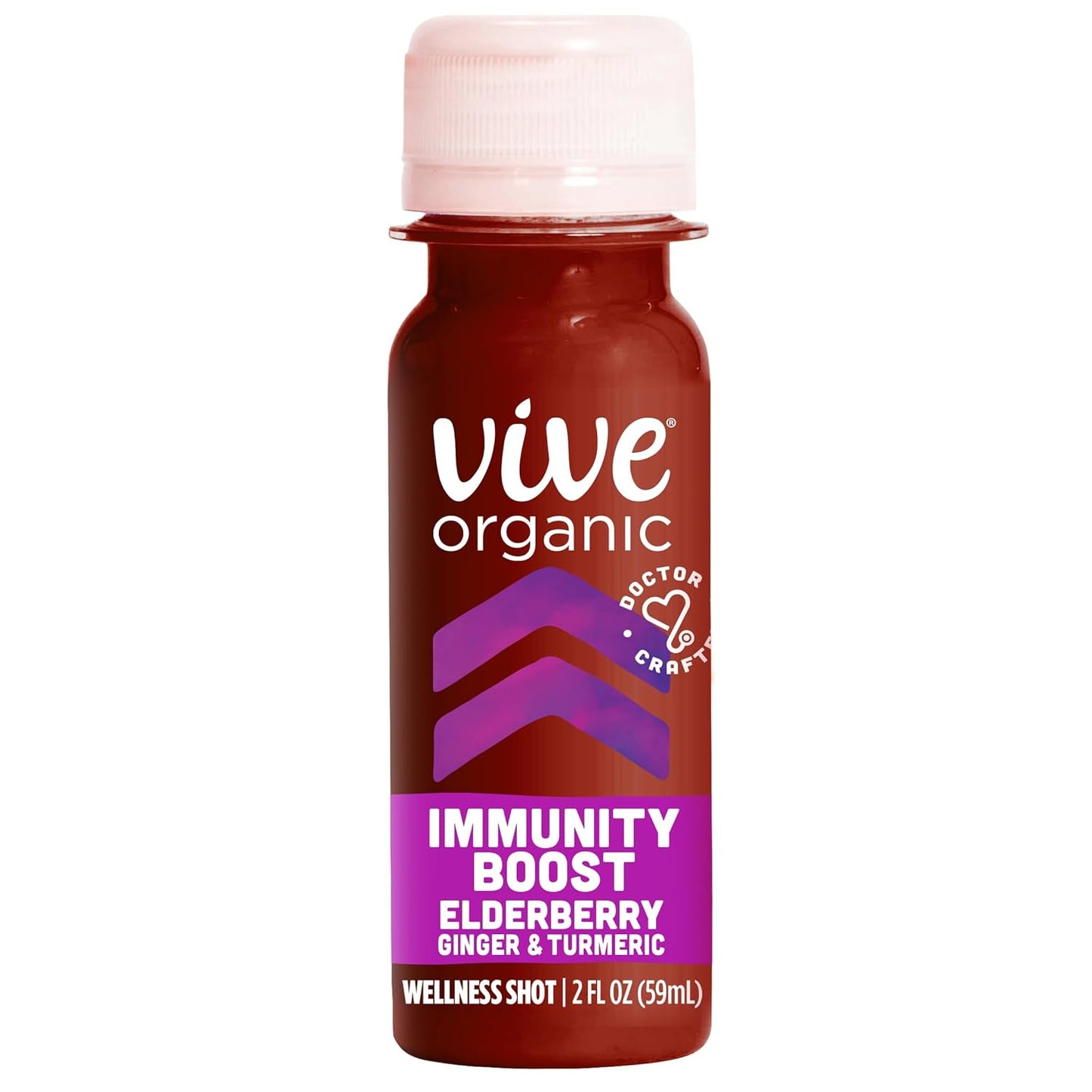 Vive Organic Elderberry Shot with Turmeric & Ginger for Immune Support - Gluten Free, Vegan - 2 Fl Oz (Pack of 12)