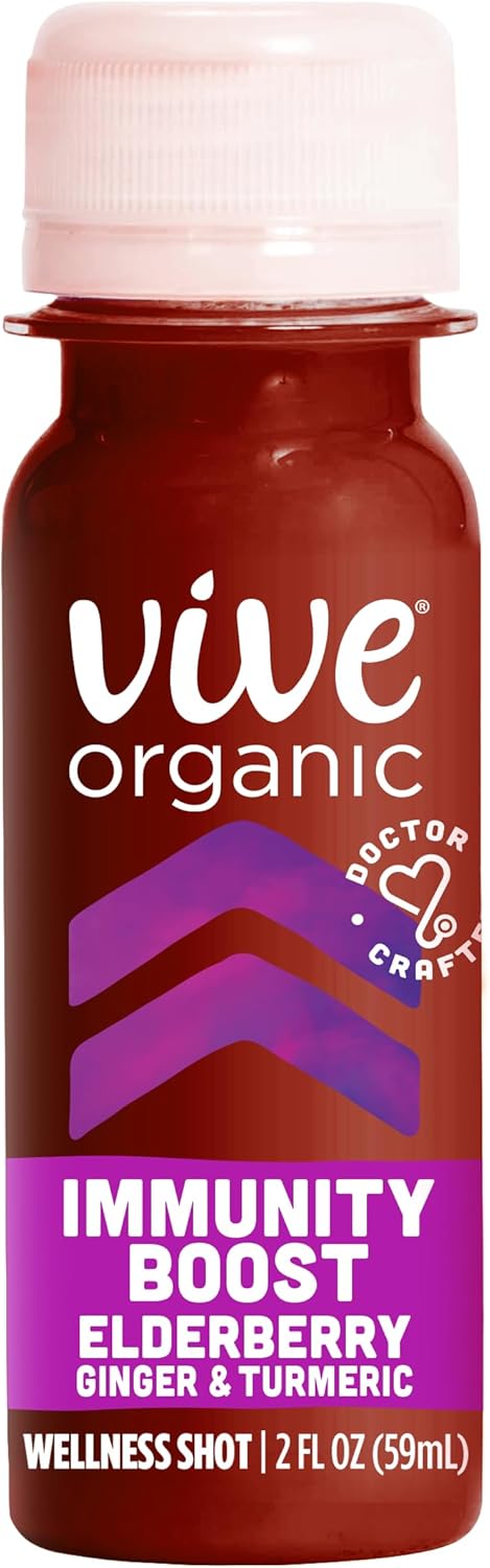 Vive Organic Elderberry Wellness Shot - Immunity Boost 2 oz