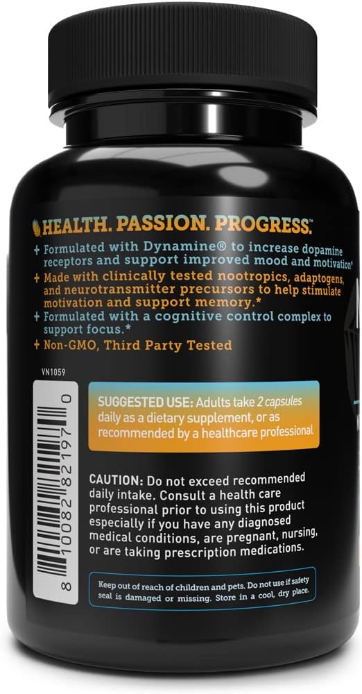 Véla Nootropic Supplement for Brain Health - Memory, Focus, Energy, and Mood Support with Rhodiola, Vitamin B12, and More - 120 CT