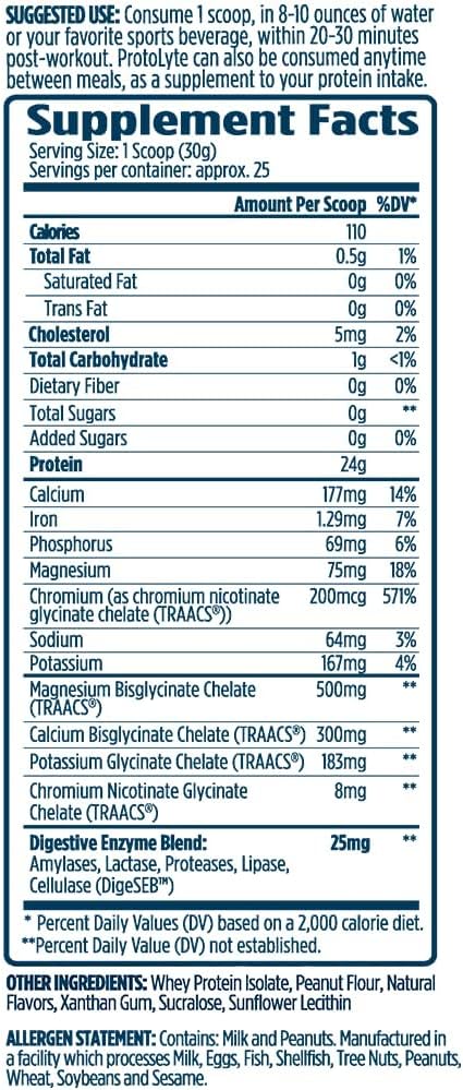 VMI Sports ProtoLyte Whey Isolate Protein Powder - Low Calorie Protein for Slimming Formula & Muscle Gain - Digestive Enzymes - Non-GMO - Vanilla Peanut Butter - 1.6 lbs