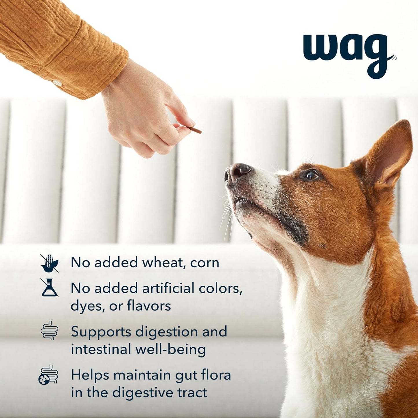 Wag Probiotic Supplement Chews for Dogs - Natural Duck Flavor, 160 Count Pack