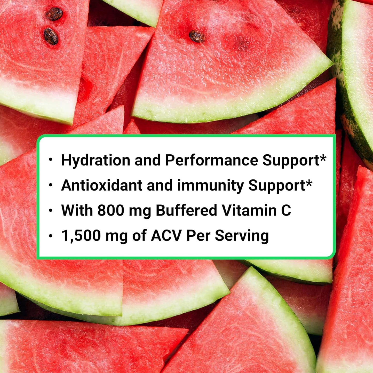 Watermelon Cucumber Electrolytes Powder Packets - 75 Stick Packs with ACV & Vitamin C - Sugar Free Hydration Drink - BoostGo Australia