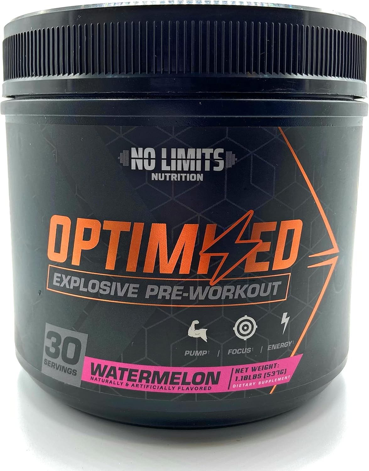 Watermelon Pre-Workout for Massive Pumps and Muscle Strength - Boost Nitric Oxide with Beta Alanine, L-Citrulline, Betaine Anhydrous, Creatine, and Caffeine
