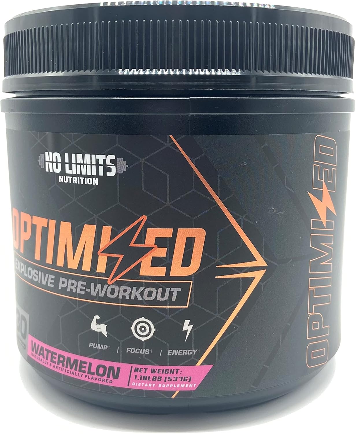 Watermelon Pre-Workout for Massive Pumps and Muscle Strength - Boost Nitric Oxide with Beta Alanine, L-Citrulline, Betaine Anhydrous, Creatine, and Caffeine