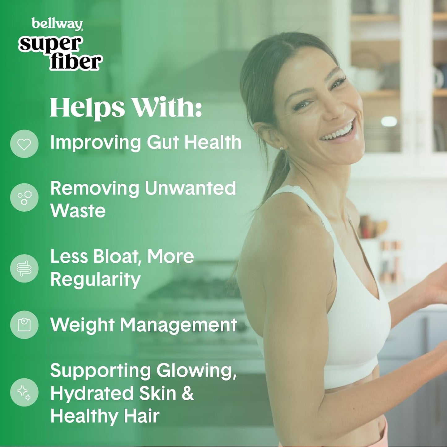 Watermelon Super Fiber Powder with Collagen and Greens by Bellway