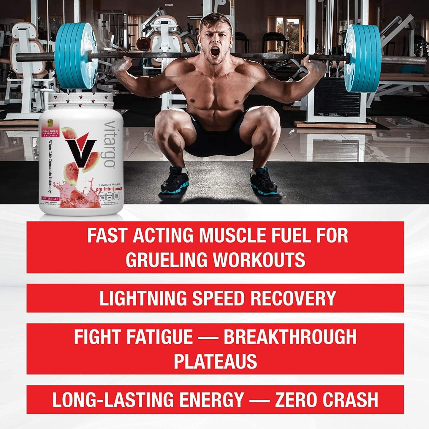 Watermelon Vitargo Carbohydrate Powder: 4.27 LB for Faster Muscle Glycogen Replenishment, Recovery, Endurance, and Muscle Gain