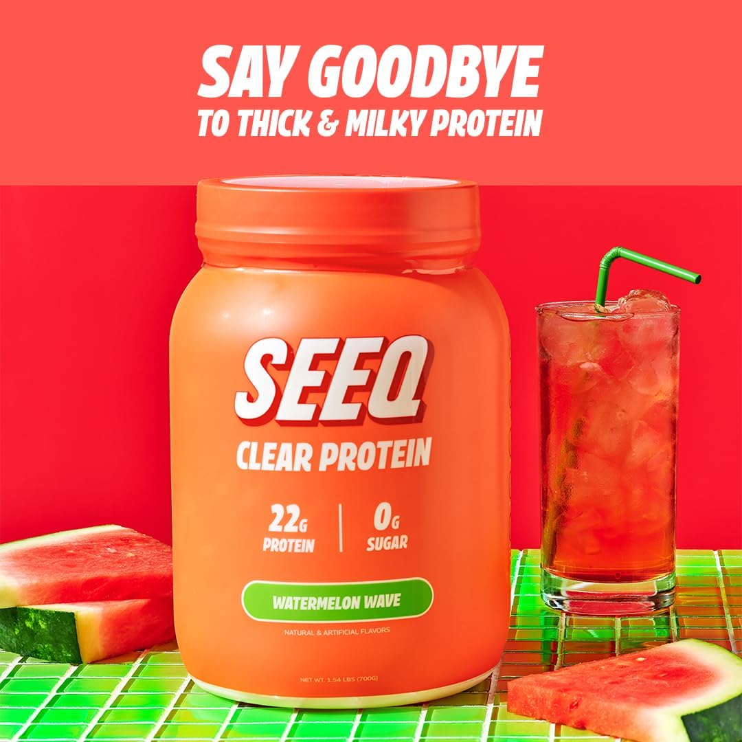 Watermelon Wave Clear Whey Isolate Protein Powder - 25 Servings, 22g Protein Per Serving - Sugar-Free, Keto-Friendly, Soy-Free Juice-Like Protein
