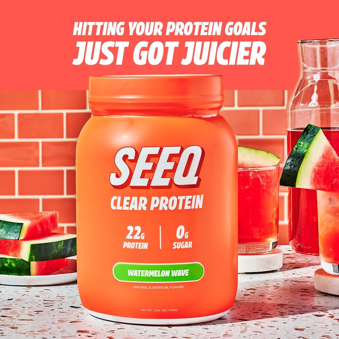 Watermelon Wave Clear Whey Isolate Protein Powder - 25 Servings, 22g Protein Per Serving - Sugar-Free, Keto-Friendly, Soy-Free Juice-Like Protein