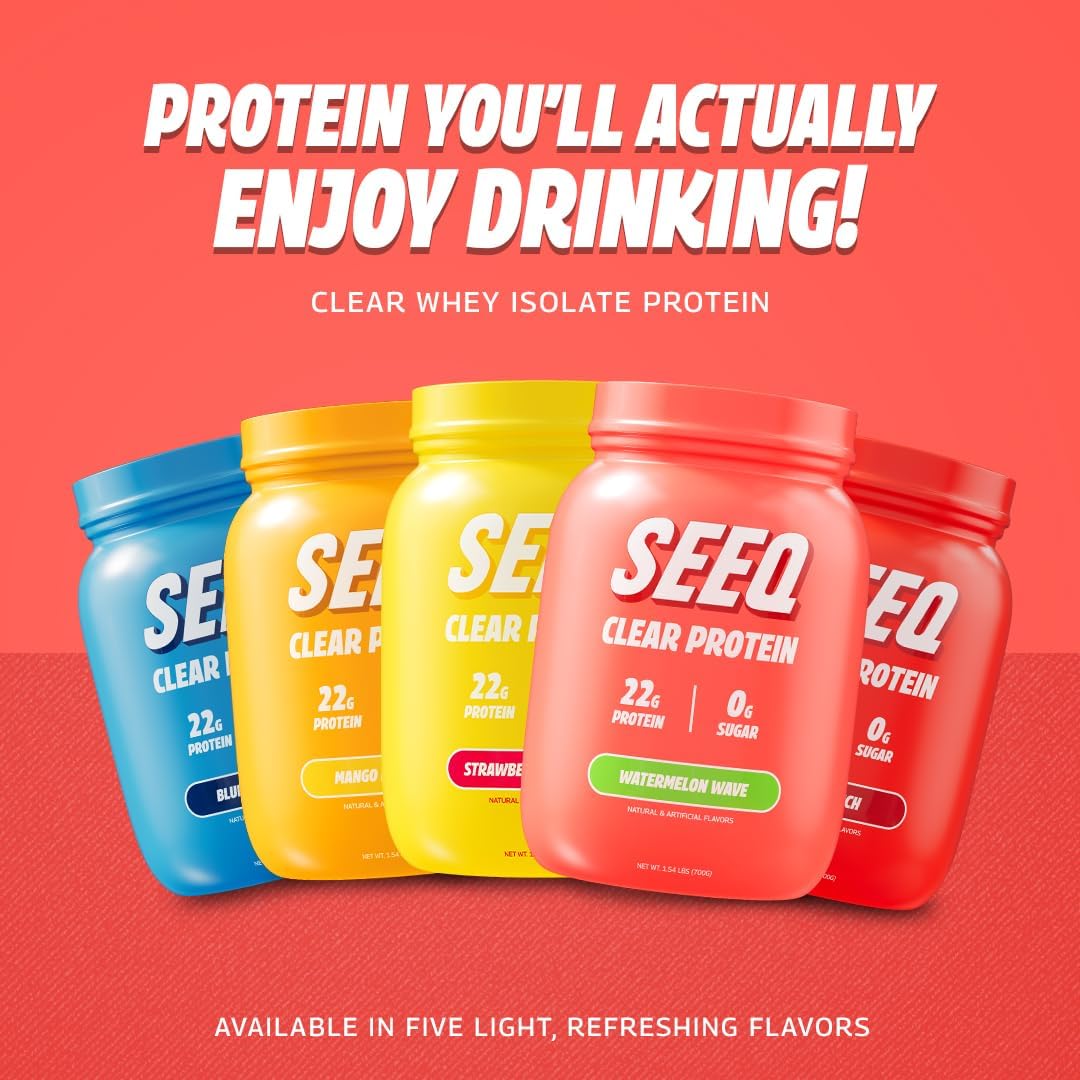 Watermelon Wave Clear Whey Isolate Protein Powder - 25 Servings, 22g Protein Per Serving - Sugar-Free, Keto-Friendly, Soy-Free Juice-Like Protein