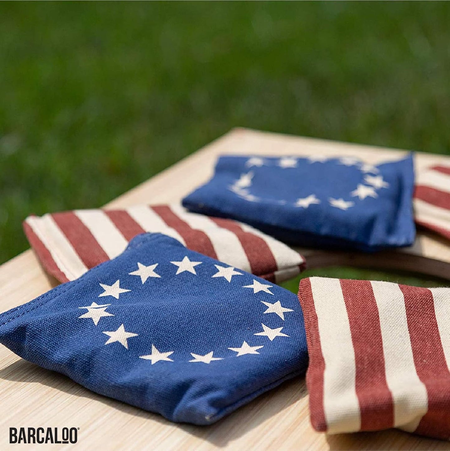 Weather Resistant Regulation Size Cornhole Bean Bags Set of 8 - Duck Cloth - For Corn Hole Game - Includes Carrying Case