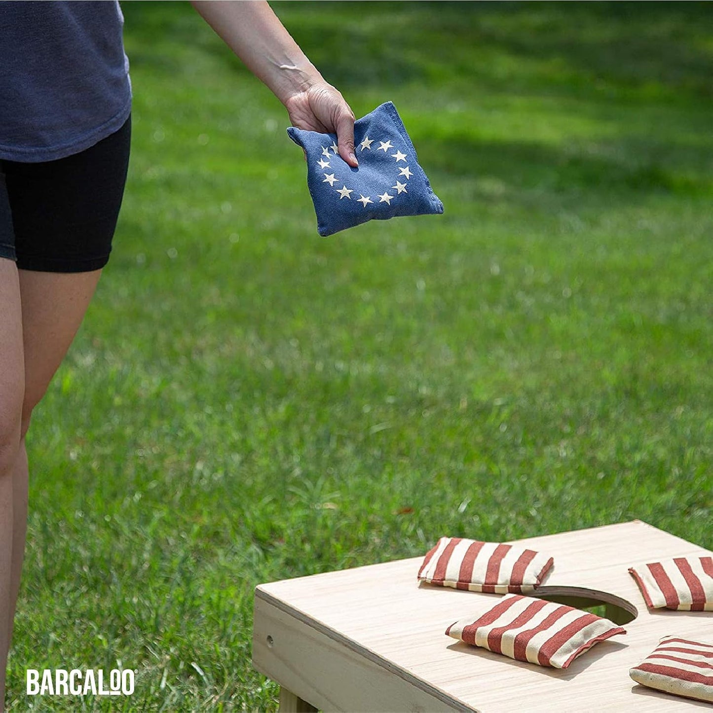 Weather Resistant Regulation Size Cornhole Bean Bags Set of 8 - Duck Cloth - For Corn Hole Game - Includes Carrying Case