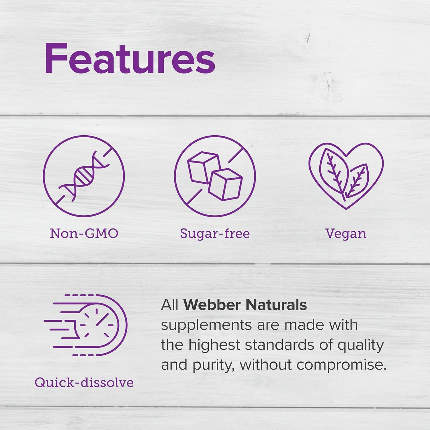 Webber Naturals Vitamin B12 5000 mcg Fast-Melting Tablets for Energy & Metabolism, 60 ct Vegan Gluten-Free