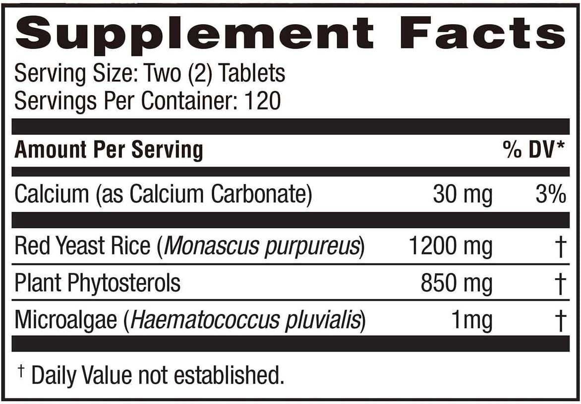 Weider Red Yeast Rice Plus 1200 mg - 240 Tablets for Cardiovascular Health and Cholesterol Support