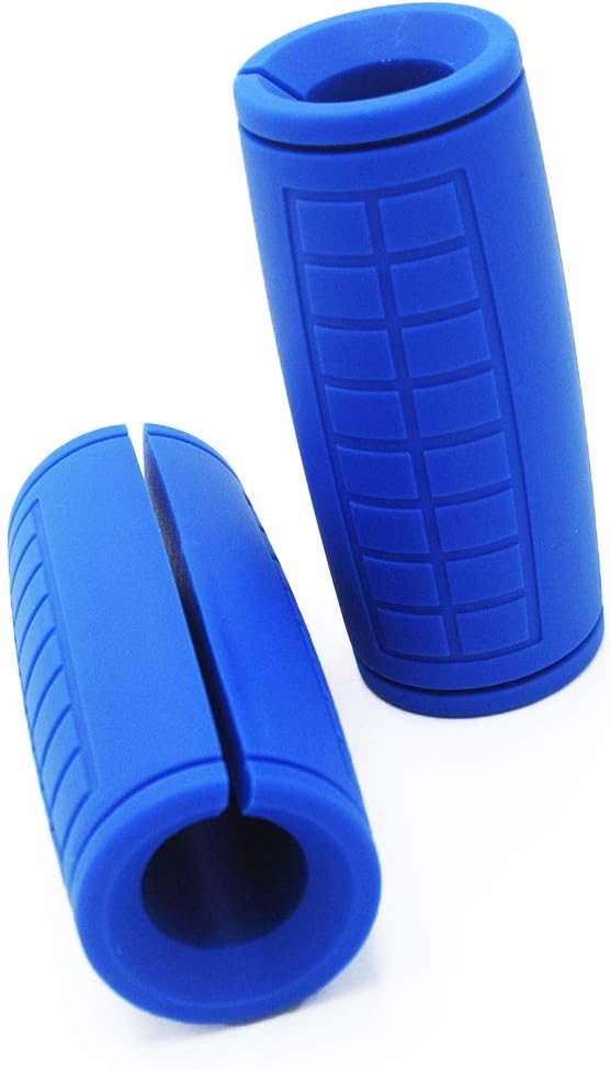 Weight Bar Grips for Standard Barbell & Dumbbell Handles - Thick Bar Training Adapter for Weightlifting & Cable Attachments - Fitness Training Rope Grips for Arm & Forearm Strength Builder